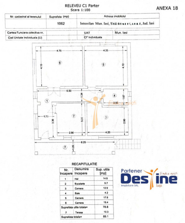 Casă individuală P+M, 164 mp utili + 1062 mp teren, COPOU