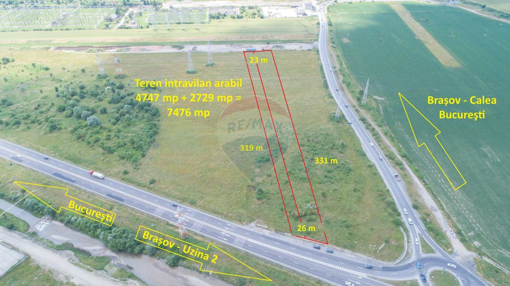 Teren intravilan, 2729 mp, Centura Braşov