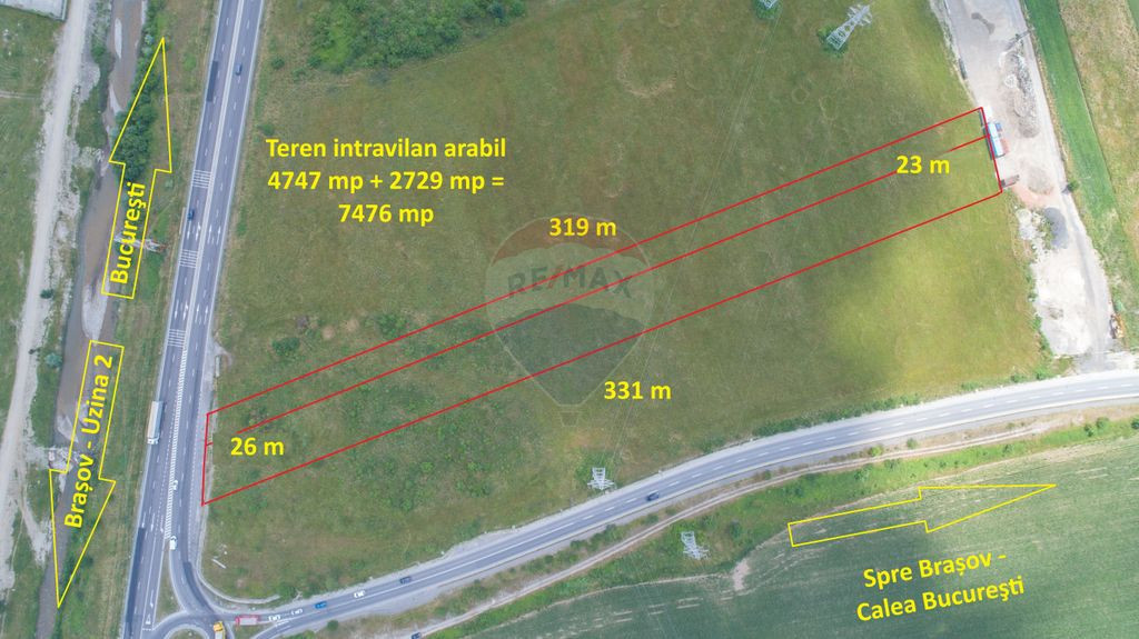 Teren intravilan, 4747 mp, Centura Braşov