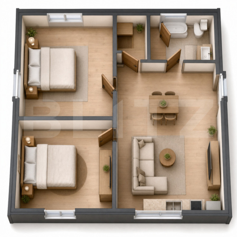 Apartament cu 3 camere, 72.62 mp — zona Valea Ghinzii