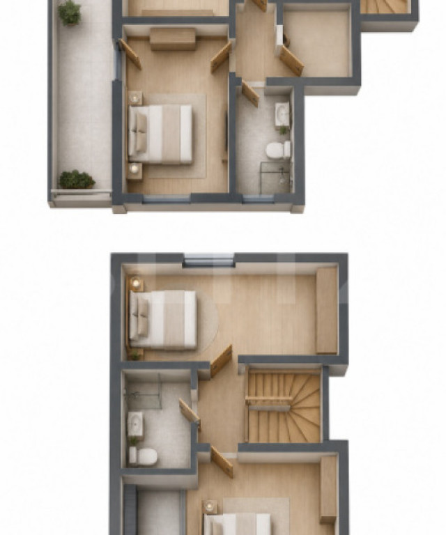 Apartament cu 4 camere și terasă de 18,25 mp, 111,94 mp to