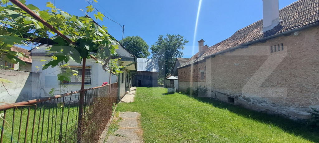 Proprietate cu potențial, casă + șură stejar și livadă