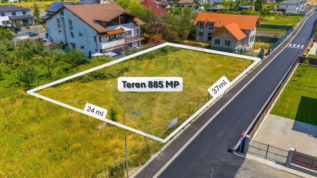 TEREN INTRAVILAN | 885 MP | GHIMBAV | VIEW POSTĂVARU | C...