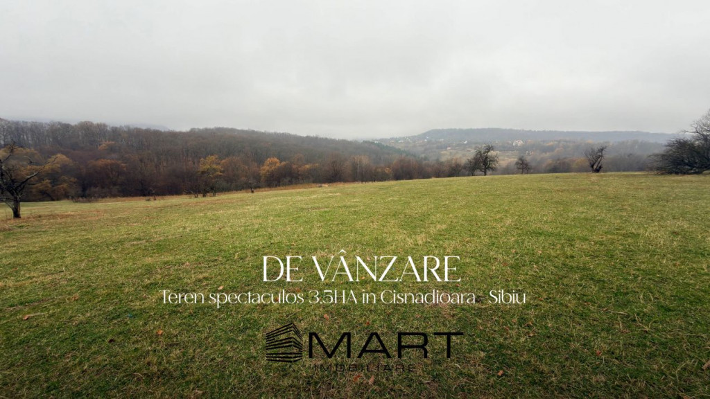 Teren deosebit 3,5HA zona Cisnadioara