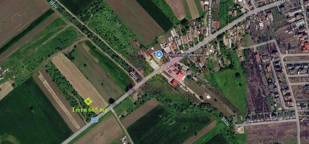 Săbăreni, teren intravilan 665 mp, aproape de DJ 602