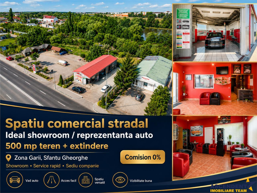 Investitie pe potential imediat: spatiu comercial, teren 500