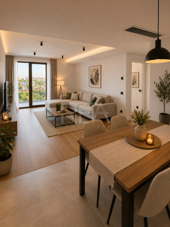 2 camere Floreasca decomandat, et.6, an 2026, metrou, 71 mp
