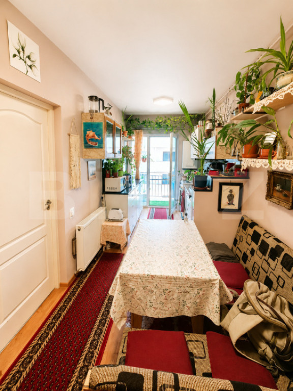 Apartament decomandat, mobilat si utilat, 32,5 mp utili, bal