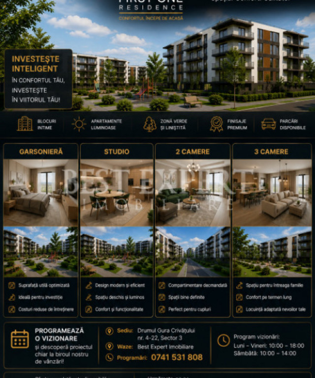 3 Camere Luminos | Balcon Generos | Ansamblu Modern