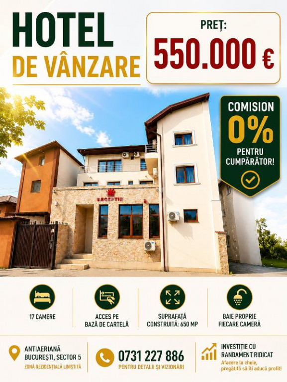 VANZARE - CLADIRE COMERCIALA - HOTEL - RAHOVA - MARGEANUL