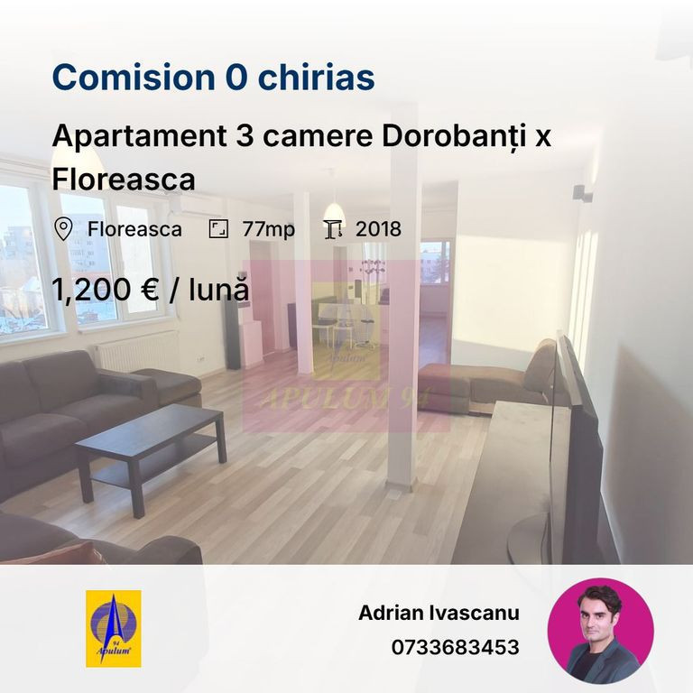 3 camere Dorobanți-Floreasca | Imobil 2018 |