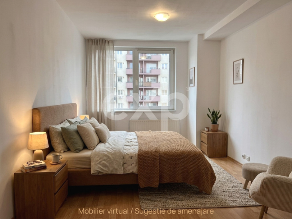 Apartament 2 camere, 55 mp, luminos, etaj 2 - 0% Comision