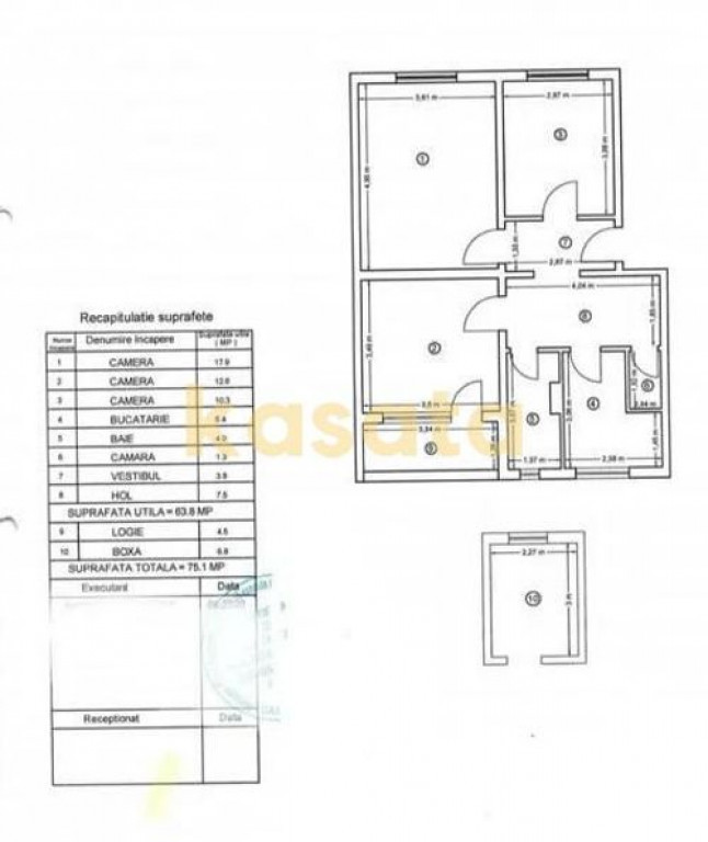 3 camere decomandat | Etaj 3/4 | Balcon 4,5 mp | Boxă ca...