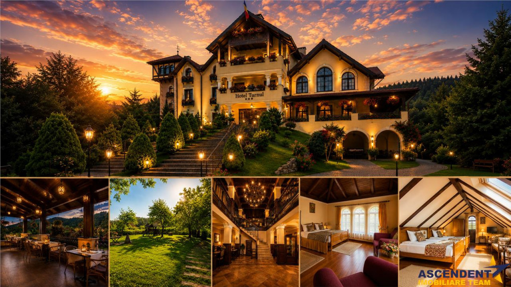 Hotel boutique:restaurant,spa,domeniu de 4.300 mp,5 minute d