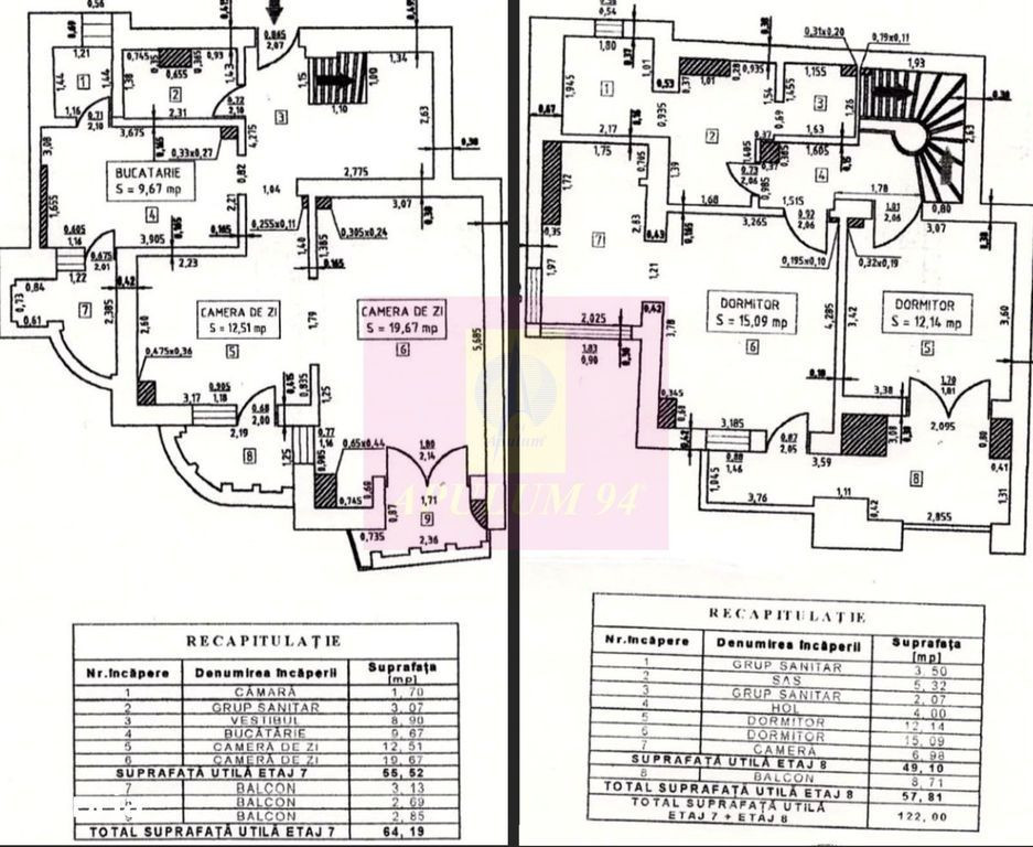 Vanzare duplex 4 camere Unirii-Splai