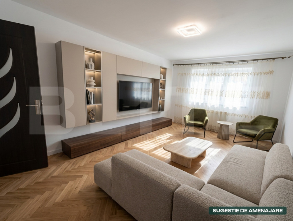 Apartament 3 camere, 70 mp, etaj 1, zona Micro 11