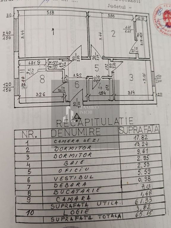 Apartament cu 3 camere, Auchan Titan/ 1 Dec 1918, DE RENOVAT