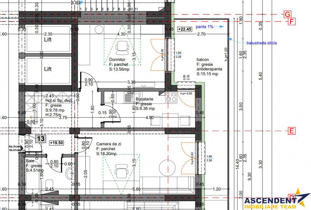 Apartament 2 camere LUX Avantgarden Faza 4 ,parcare , mobila