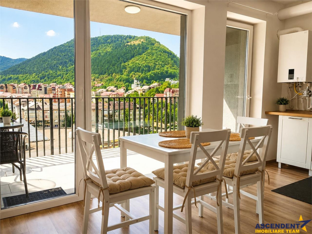 2 camere,bloc nou 2024, 64 mp, terasa, panorama montana, par