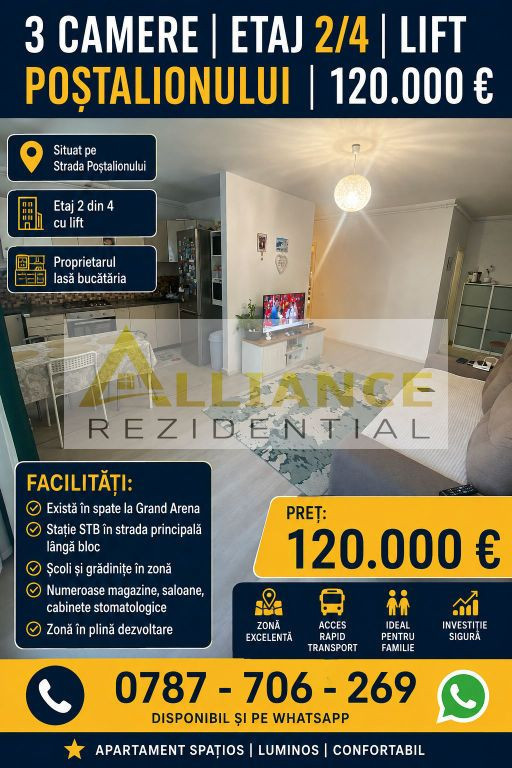 3 CAMERE 60mp + TERASĂ 54mp - BRANCOVEANU - 139.000euro