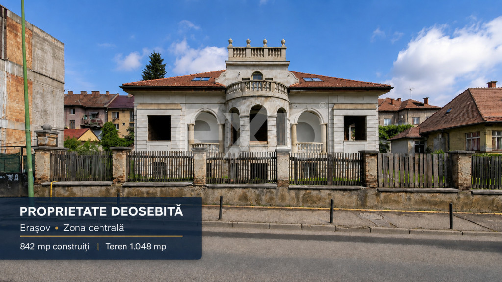 Casă cu arhitectură deosebită, 842 mp și teren de 1.048