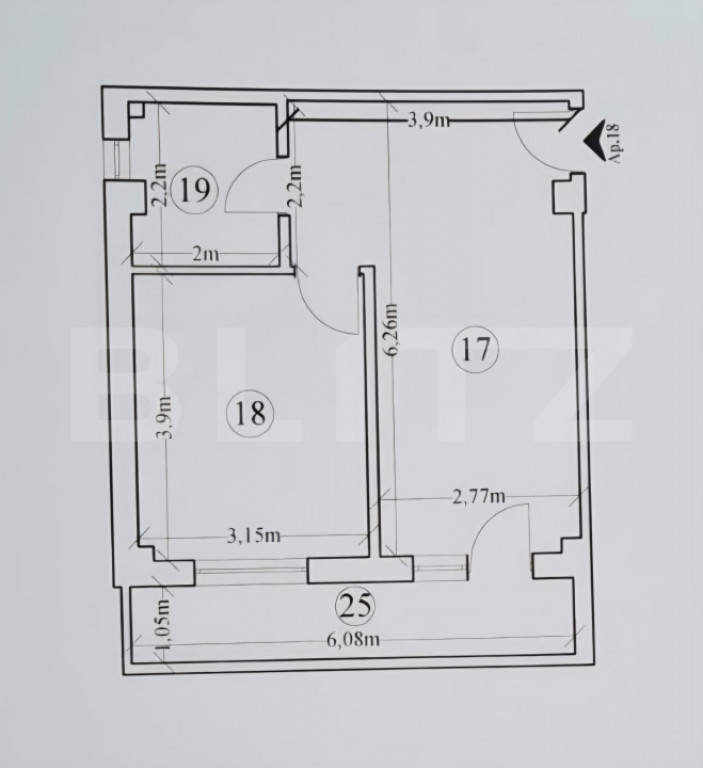 Apartament 2 Camere si Mansarda , Hlincea , 53mp