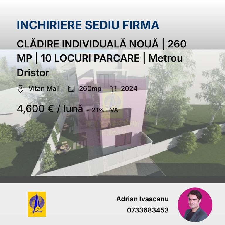 CLĂDIRE INDIVIDUALĂ NOUĂ | 260 MP | 10 LOCURI PARCARE ...