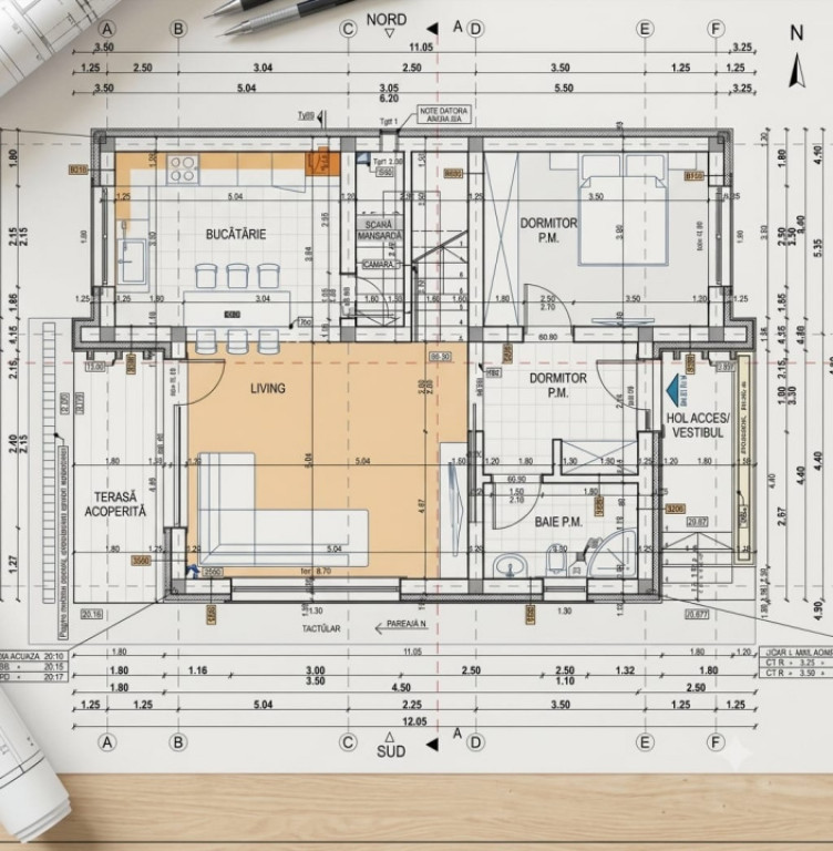 Casa individuala 5 camere 120 mp si 500 mp teren in Chinteni