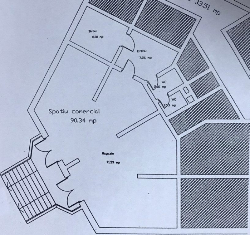 Spatiu comercial openspace 90,34 cartier Gheorgheni, aliment