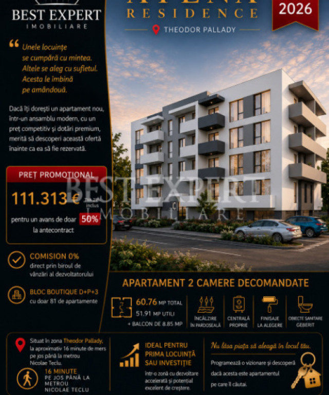 ⭐ 2 Camere | Confort Premium| Încălzire în Pardoseală|