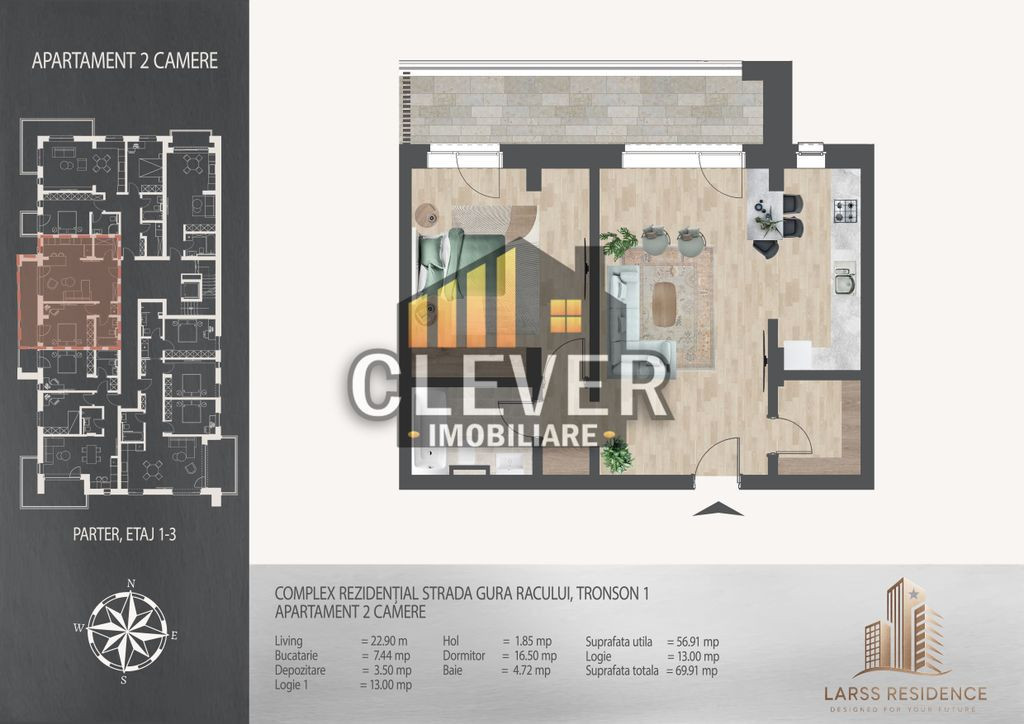 Apartament 2 Camere decomandat,finalizat, 0% Comision - m...