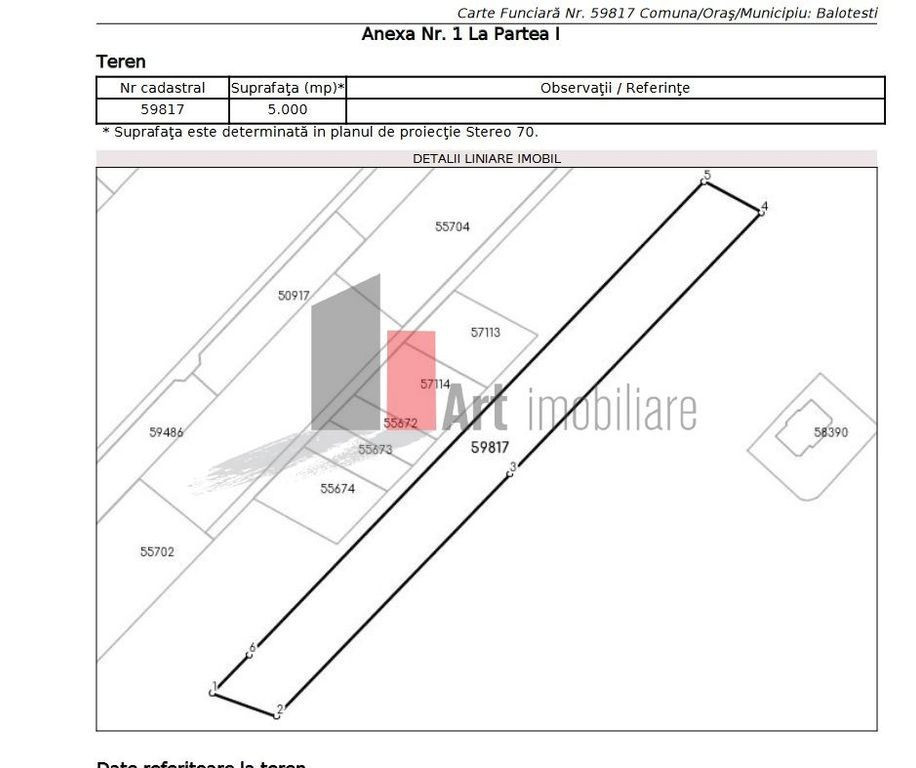 SUPER PRET - 5000 mp la 25 euro mp-Balotesti - urbanism P+2