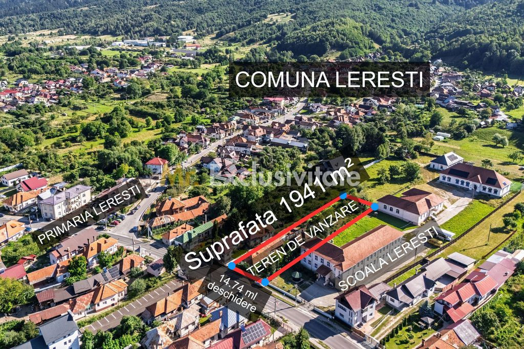 Teren cu potential exceptional 1941 mp– Centru Leresti ...