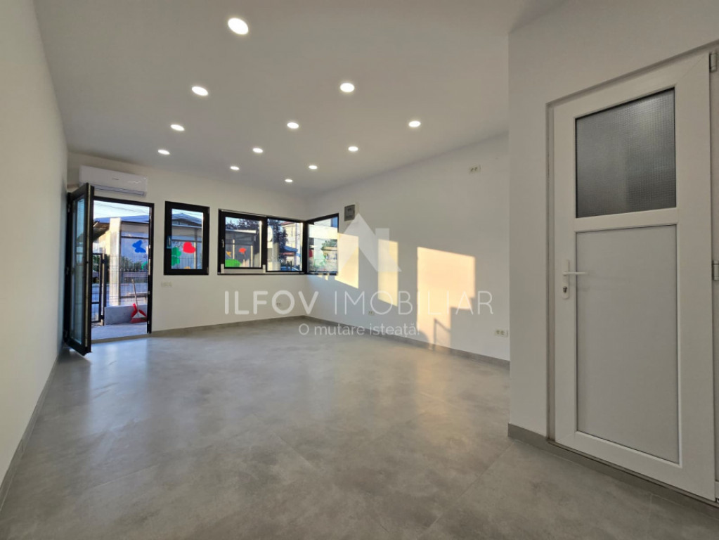 Spatiu comercial central Balotesti, 21.3 mp, curte 25mp, com