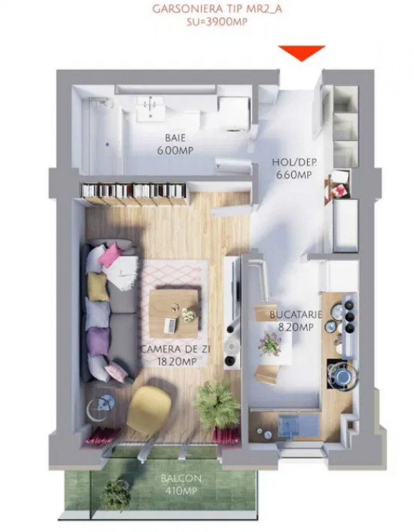 Garsoniera decomandata | Boxa + Parcare | Complex Maurer Residence