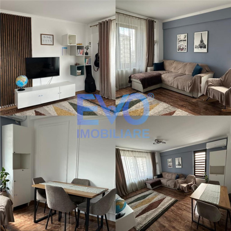 Apartament 2 camere, 55mp, mobilat si utilat, CT AC, Pacur