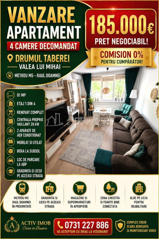 4 camere, et 10/11, 100 mp-Complex Moghioros Park