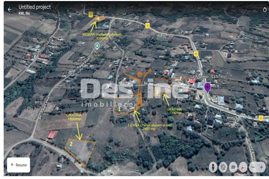 Domeniu complet: moara, casa batraneasca si terenuri in M...
