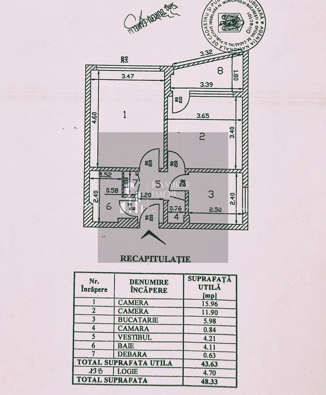 Apartament 2 camere decomandat Piata Sudului / Martisor