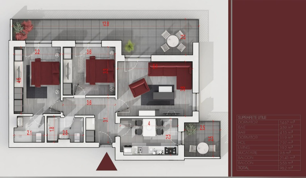 Apartament 3 camere decom. situat în zona Tineretului – Piața Norilor!
