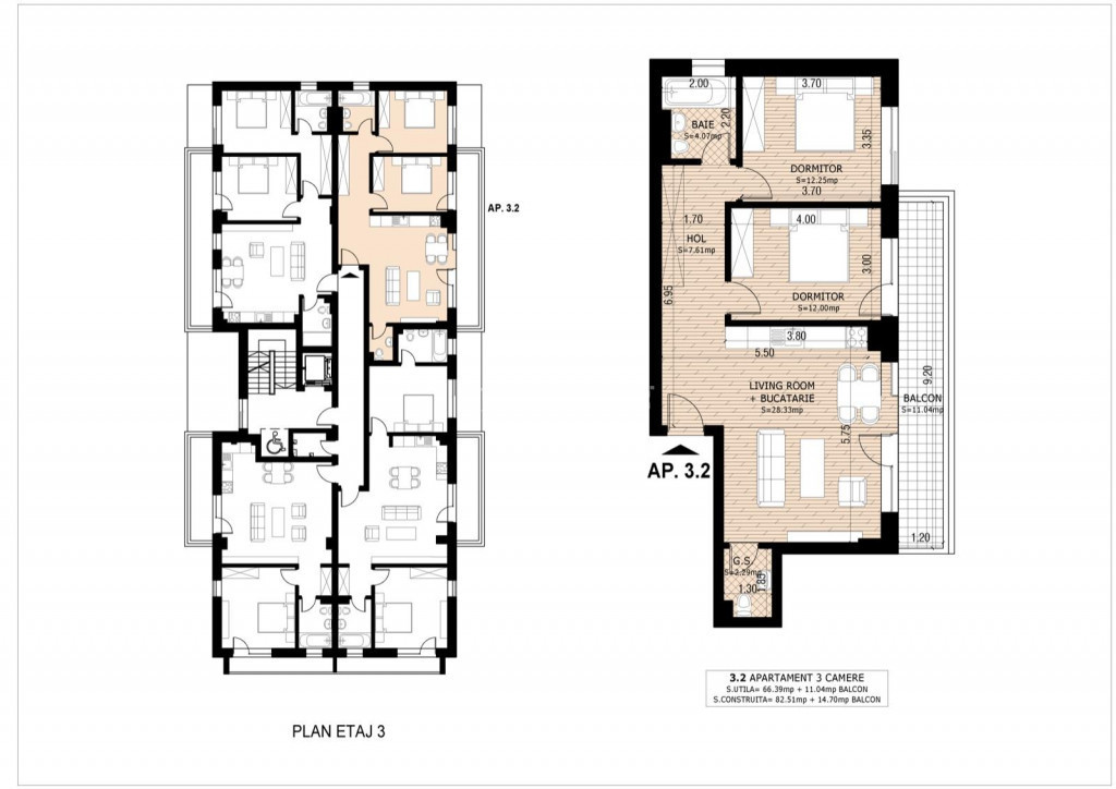 3 camere imobil nou Theodor Pallady