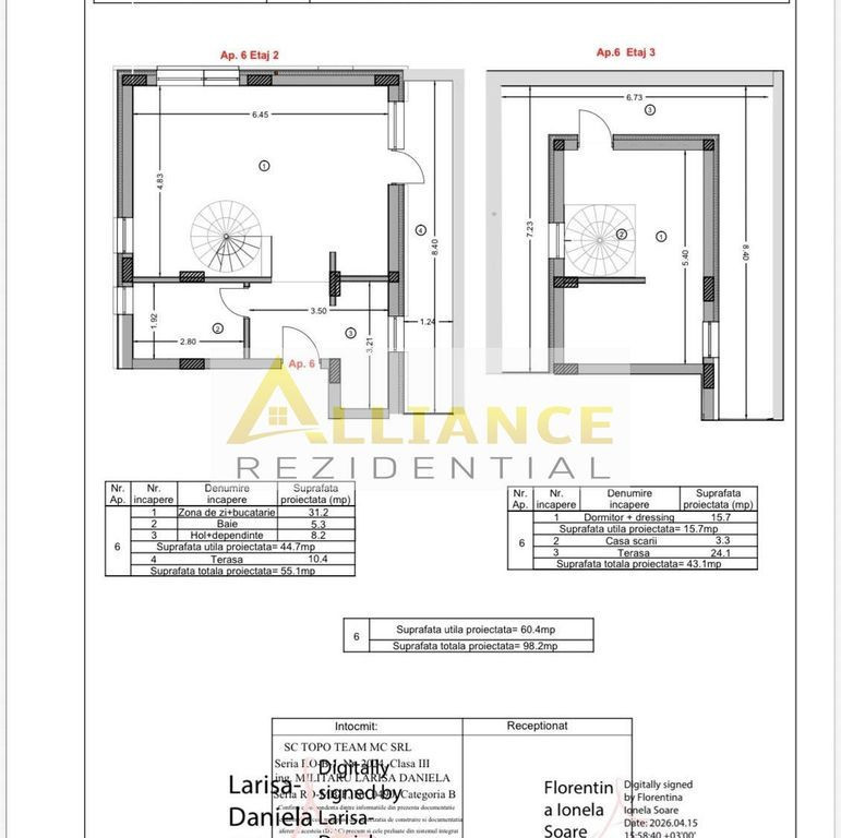 Apartament 2 camere - Biruintei - Popesti Leordeni