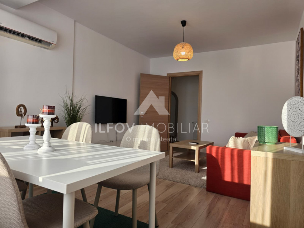 Apartament sptios Otopeni, parcul Unirii, utilat si mobilat.