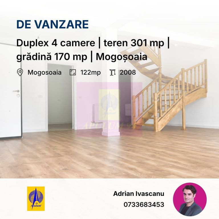 Jumatate de vila, duplex, Mogosoaia, curte, parcare, 301 ...