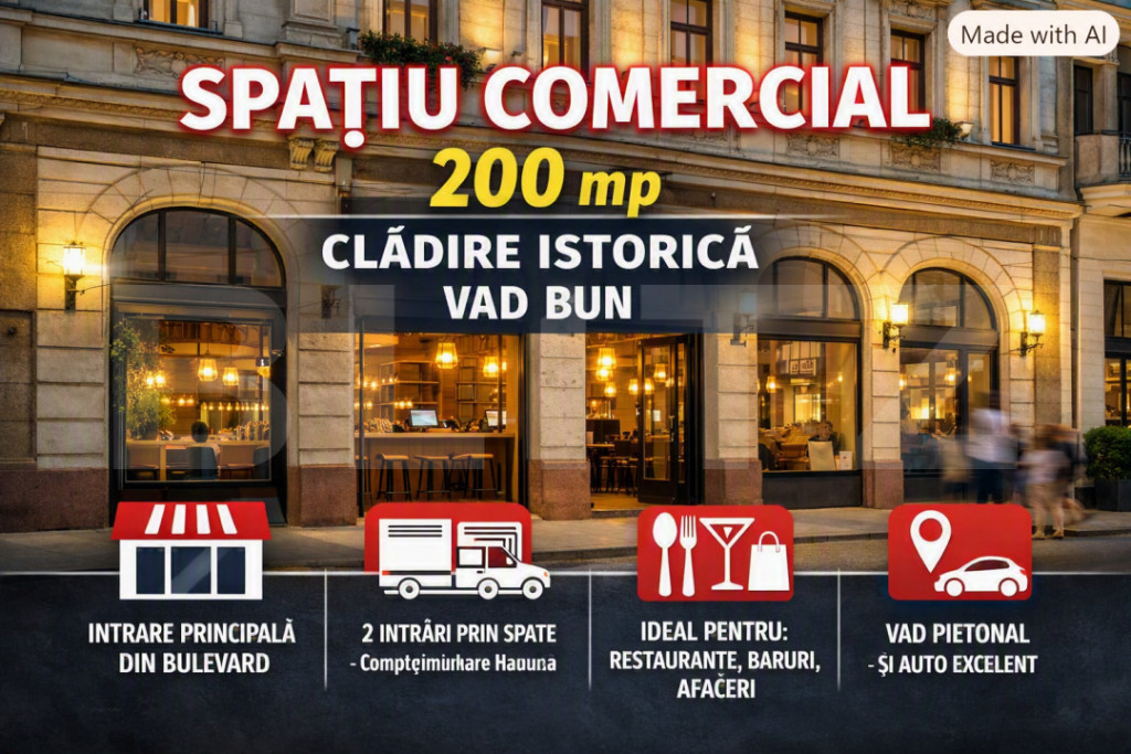 Spațiu comercial de 200 mp, zona Iosefin