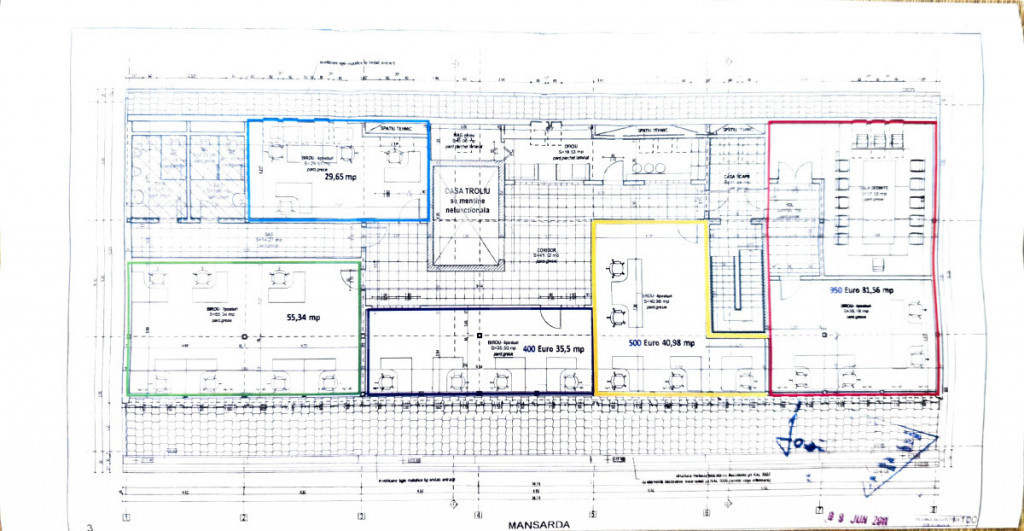 Spațiu de Birouri de Închiriat – 40,98 mp | Mansardă |