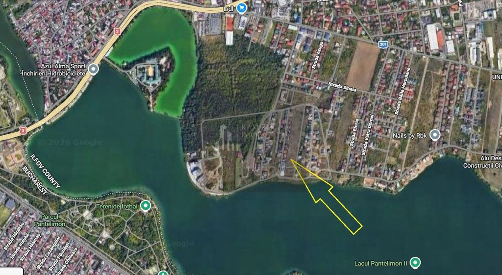 Teren Lacul Pantelimon deschidere-26.6m -10 minute de car...