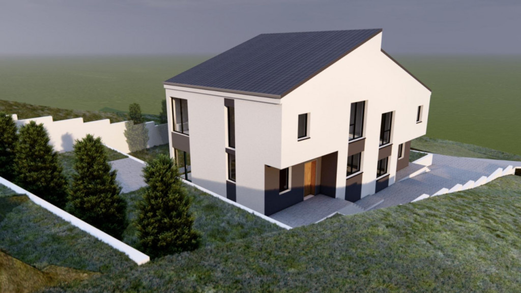 Casa tip duplex, 4 camere Semifinisat + 2 Parcari, 120mp |De