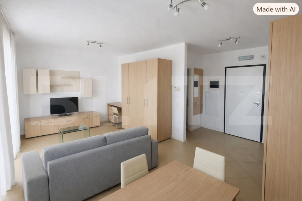 Garsonieră open space – 37 mp, balcon, view superb