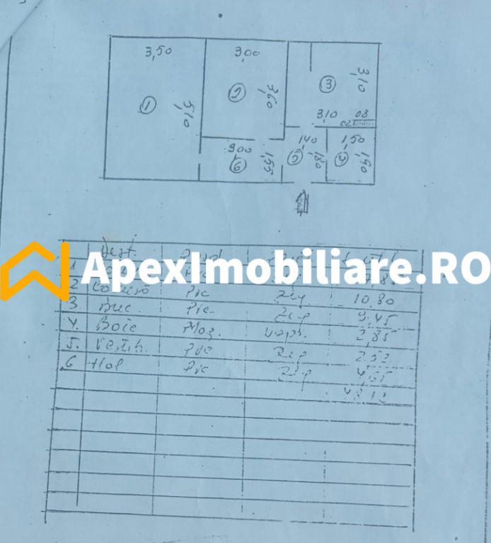 Apartament 2 camere de vanzare Rahova -Teius | Necesita reno